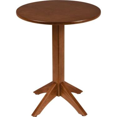 Imagem de Mesa Madeira Tramontina London 2 Lugares 60cm Tauarí Amêndoa Redonda Tramontina