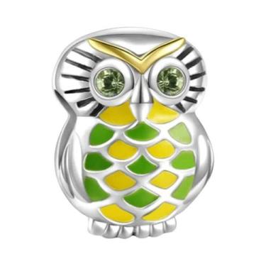 Imagem de Berloques De Prata Com Acabamento Verde Em Formato De Abacate, Besouro