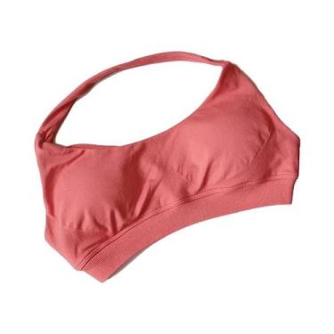 Imagem de Sutiã Esportivo Feminino De Alto Suporte, Sem Costura, Halter, Com Efe