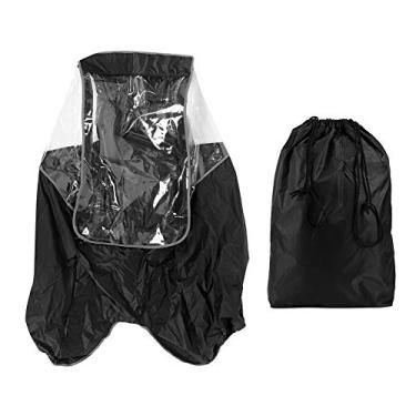 Imagem de Capa de chuva para bicicleta Protetor de assento de bicicleta à prova d'água para crianças Tecido de poliéster 210D preto TPU Material transparente 2.0EVA Camada intermediária