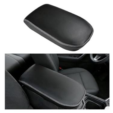 Imagem de CNImpetus Capa de console central compatível com acessórios Toyota RAV4 2025 2024 2023 2022 2021 2020 2019 apoio de braço de couro cobertura do descanso de braço para carro (linha cinza)