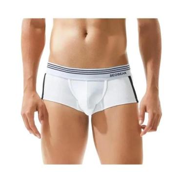 Imagem de Cuecas Boxer Masculinas De Algodão Respirável SEOBEAN Confortáveis E S