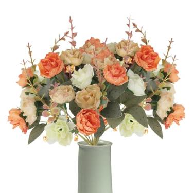 Imagem de Buquê artificial | Buquê de casamento - flores artificiais para vaso - para ambientes internos e externos, sala de estar, cozinha, mesa, lareira, cornija, casa de fazenda