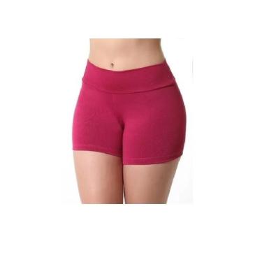 Imagem de Short Básico Suplex Cintura Alta Femenina - wolfox, Bordô