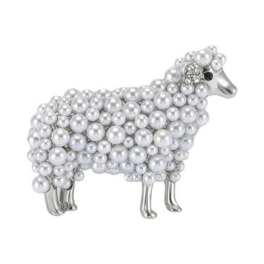 Imagem de Broches De Animais Em Pérola E Strass Unissex Para Mulheres, Acessório