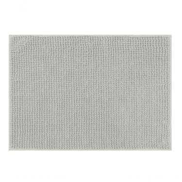 Imagem de Tapete De Banheiro Chenille Cinza Claro 70x50cm - Uzoo Tapete Chenille 70x50cm Cinza Claro