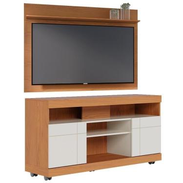 Imagem de Rack Para Sala Com Painel Para Tv 55 Pol Raya C04 Freijó Off White - Lyam Decor