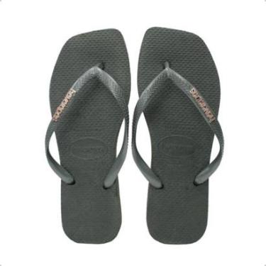 Imagem de Chinelo Havaianas Slim Square Logo Metallic Original Feminino-Feminino