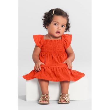Imagem de Vestido bebê menina em laise de corações Mundi
