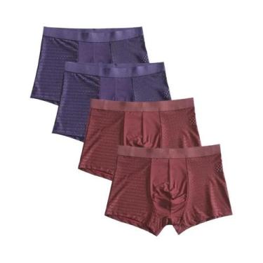 Imagem de Cuecas Boxer Masculinas plus Size 8XL Em Fibra De Bambu Respirável, Pa