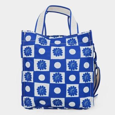 Imagem de Bolsa Farm Mimo Quadriculado, Azul, Branco, Único