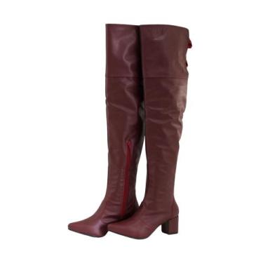 Imagem de Botas Over de Knee Feminina Cores Têndência Outono Inverno Lirom, Bord