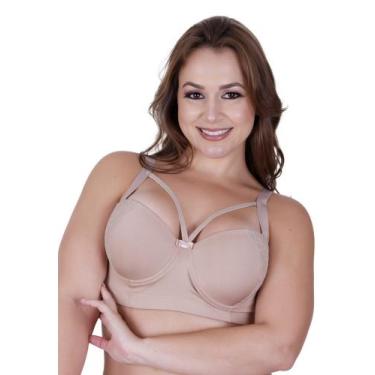 Imagem de Sutiã Plus Size Bojão Tirinhas Strappy Reforçado - c9 SUTIÃ REFORÇADO 