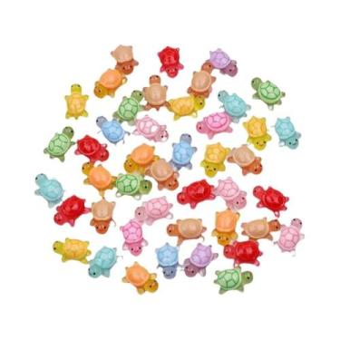 Imagem de Grande Tartaruga Luminosa E 100 Mini Tartarugas Luminosas De Resina Pa