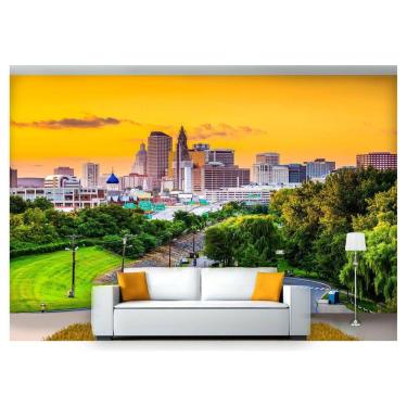 Imagem de Papel De Parede Cidade Prédios Entardecer 3D Ncd245