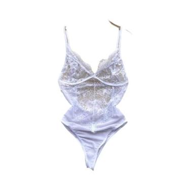 Imagem de Body Feminino Sensual Com Renda, Recortes Vazados, Alças E Costas Aber