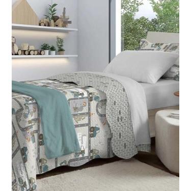 Imagem de Jogo De Colcha Evolution Infantil Solteiro Camesa Cinza, UN, Cinza