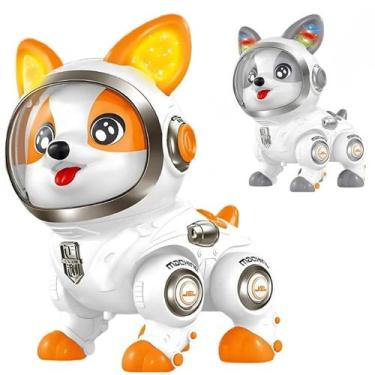 Imagem de Cachorro Robô Brinquedo Infantil Interativo Dança Canta Repete Voz Luz