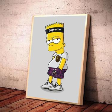 Imagem de Pôster de pintura de parede em tela Simpsons Barts Simpsons Anime - yi