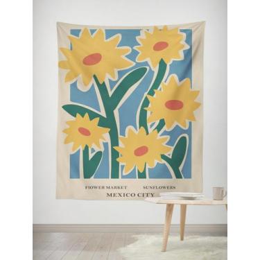 Imagem de Tapeçaria, plantas, flores, microtecido de parede, 150x130cm, decoraçã