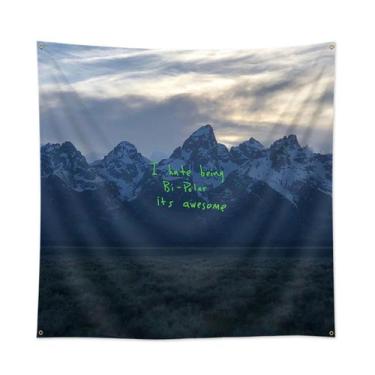 Imagem de Bandeira Kanye West 90x90cm Terylene 100% poliéster - Yiweisai