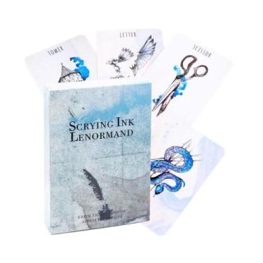 Imagem de Deck of Scrying Ink Lenormand Cards para jogos de cartas familiares - 