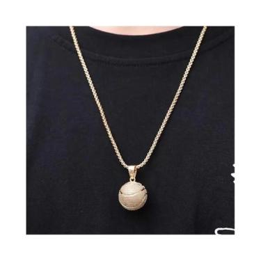 Imagem de Colar Masculino Com Pingente De Corrente Cubana Preta, Joia Clássica R