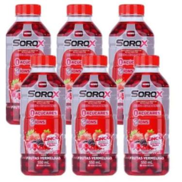 Imagem de Pack 6 Sorox hidratante sabor frutas vermelhas 550mL