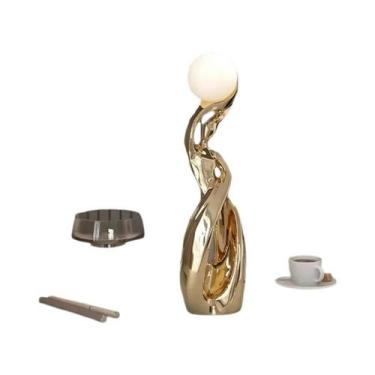 Imagem de Estátua De Arte Abstrata Luminosa Grande, Decoração Nórdica Para Casa,