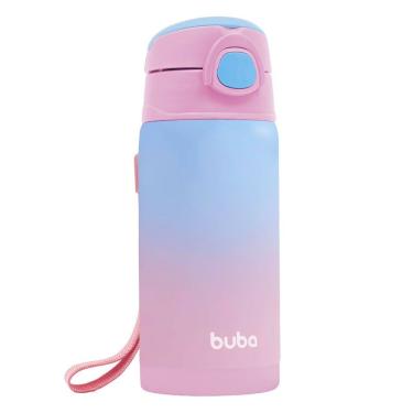 Imagem de Garrafa Térmica Buba Parede Dupla Degradê Rosa 400ml