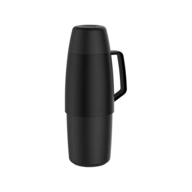 Imagem de Garrafa Térmica Rosca 1,0 Litro Soprano Lotus, 1L, Preto