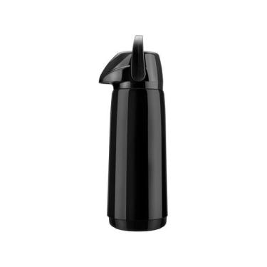 Imagem de Garrafa Térmica Air Pot 1,8L Slim Pressão Preta Invicta, 1,8L, Preto