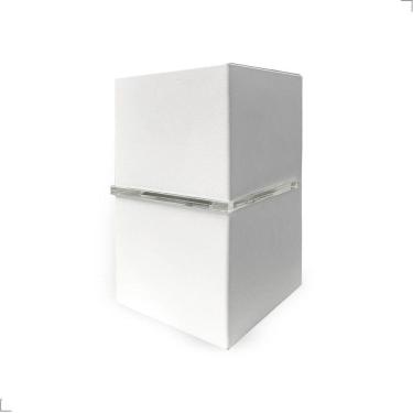 Imagem de Arandela Parede Branco Texturizado Quadrado Facho Duplo 1Xg9