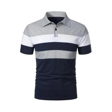 Imagem de Camisa Polo Masculina de Luxo - Manga Curta, Gola Virada, Verão, XL as