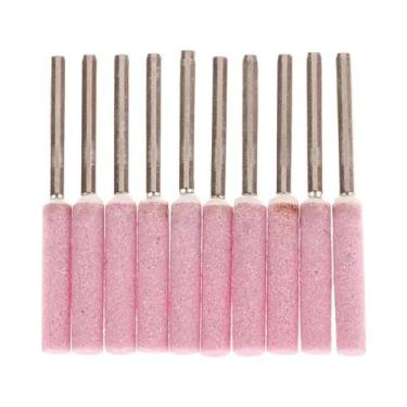 Imagem de Kit Afiador De Motosserra Com 10 Pedras De Afiar 4, 4.8, 5.5, 6mm E Li