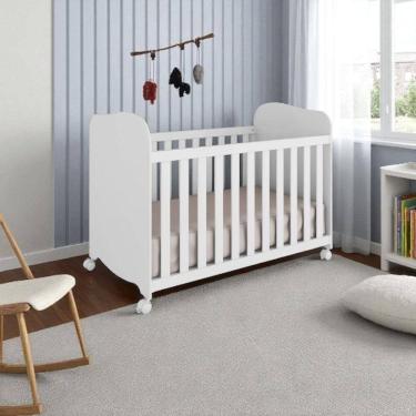 Imagem de Berço Americano Infantil Uli 100% MDF para Bebês com Rodízios Certificado do Inmetro Br...