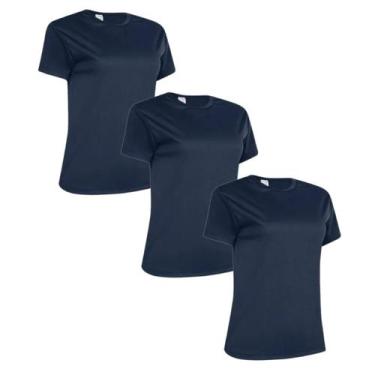 Imagem de Kit 3 Camiseta Feminina Dry Fit Academia Fitness Esportiva - LMP Confe