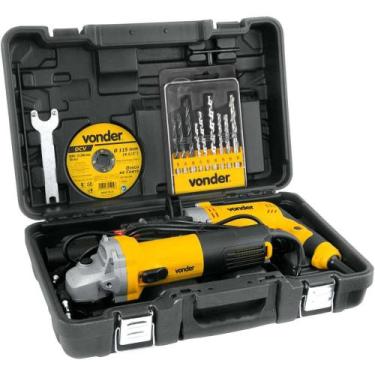 Imagem de Conjunto Esmerilhadeira de 4.1/2", 750 W e Furadeira de 1/2", 710 W, 1