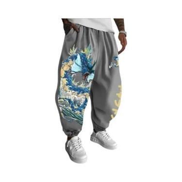 Imagem de Calças De Moletom Casuais Grandes De Algodão Estilo Hip Hop Pokémon An