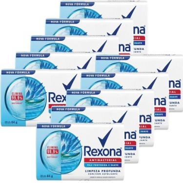 Imagem de Kit Sabonete Em Barra Rexona Antibacterial Limpeza Profunda 84g 10 Uni