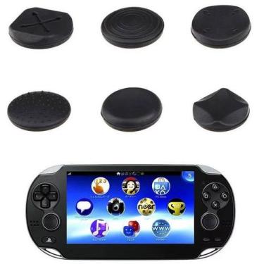 Imagem de 6 Grips Borracha de Silicone Para PS Vita 1000 Fat Slim 2000 Thumbstic