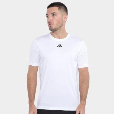 Imagem de Camiseta Adidas Treino Básica Masculina, Branco, EGG