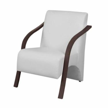 Imagem de Poltrona 1 Lugar Vênus Braço Madeira material sintético Branco - D SAL