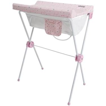 Imagem de Banheira para Bebe Com Trocador Dobravel Kiddo Slim Plus Rosa