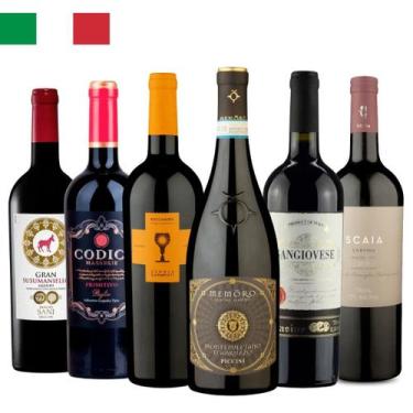 Imagem de Combo Uvas Tintas Italianas 6 Garrafas - Várias Marcas