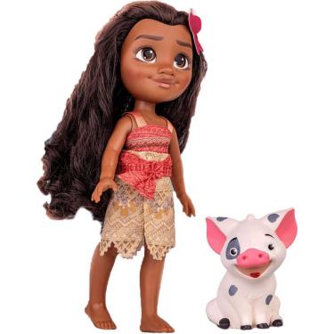 Imagem de Boneca Moana e Pua Personagem Disney para Crianças a Partir de 3 Anos em Vinil 36,5CM Cotiplás