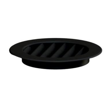 Imagem de Grade Ventilação Redonda Preta 13x13 Encaixe 10x10 2und - MARELAGO