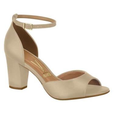 Imagem de Sandalia Vizzano Feminina Salto Medio Grosso Palmilha Comfy Conforto -