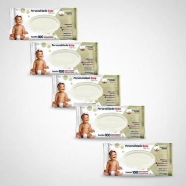 Imagem de Kit 500 Lenços Umedecidos Personalidade Baby Total Care com Tampa Bebê