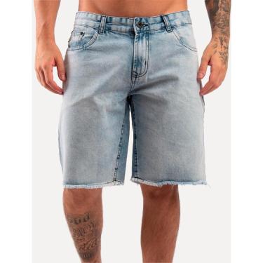 Imagem de Bermuda King & Joe Jeans Masculina Slim Azul Claro-Masculino